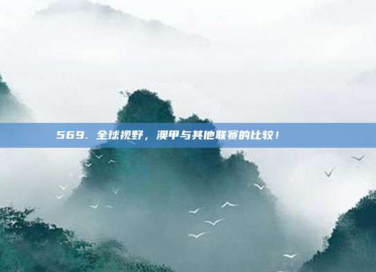 569. 全球视野，澳甲与其他联赛的比较！ 🌍⚽