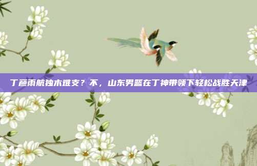 丁彦雨航独木难支？不，山东男篮在丁神带领下轻松战胜天津