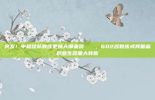 突发！中超球队教练更换大潮来袭🌀，602名教练或将面临职业生涯重大转折